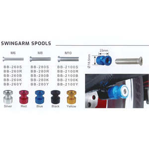 KEITI BOBBIN BOLTS SWINGARM SPOOLS LOW PROFILE [SILVER]