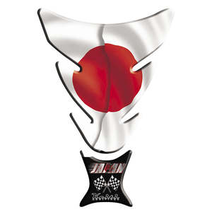 Tank Pads Stompgrip: KEITI TANK PAD JAPANESE FLAG [WHITE/RED]