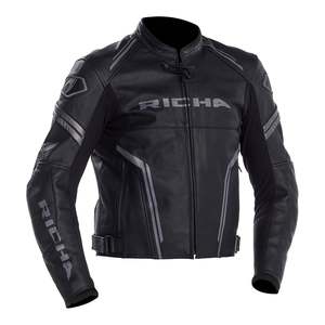 Leather Jackets: Richa Assen Leather Jacket - Black