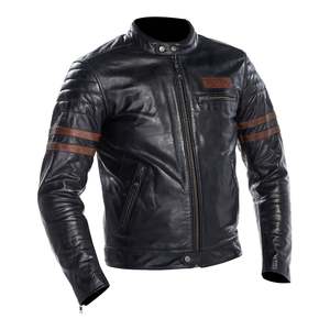 Leather Jackets: Richa Curtiss Leather Jacket - Green / Brown