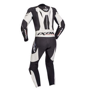 Leather Suits: Ixon JACKAL 1pc Suit - Blk/Wht