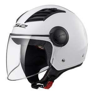Open Face Helmets: LS2 OF562 Airflow-L Helmet - White