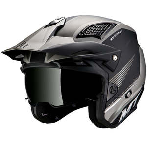 Open Face Helmets: MT DISTRICT SV [POST MATT BLACK/GREY]