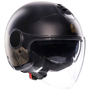 Open Face Helmets: AGV ETERES [PONZA MATT BLACK/GOLD]