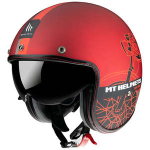 Open Face Helmets: MT LE MANS 2 SV [CAFE RACER MATT RED]