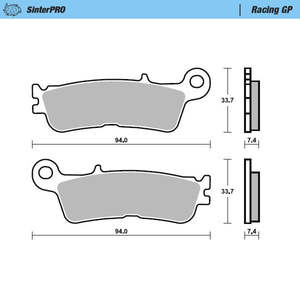 BRAKE PADS FRONT MOTO MASTER RACING GP YAMAHA WR YZ