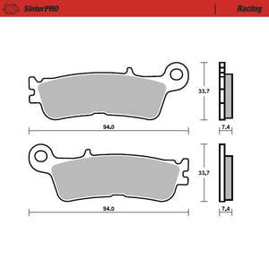 BRAKE PADS FRONT MOTO MASTER PRO SINTERED YAMAHA WR YZ