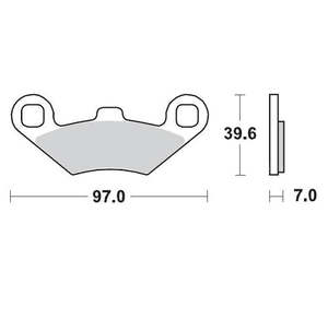 Brakes 1: BRAKE PADS FRONT AND REAR MOTO MASTER PRO SINTERED FOR POLARIS