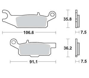 BRAKE PADS FRONT RIGHT MOTO MASTER PRO SINTERED YAMAHA YFM250R RAPTOR YFM550 YFM700