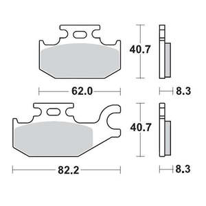 BRAKE PADS FRONT RIGHT MOTO MASTER PRO SINTERED FOR SUZUKI LT-A400F LT-A500 LT-A&hellip;