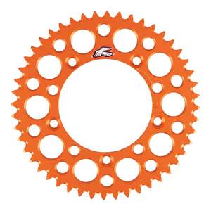 Renthal Rear Sprocket 48T Alloy 7075-T6 Grooved - Orange (KTM, Husqvarna)