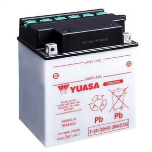 Electrical: YB30CL-B DG Battery with 1.7ltr acid pack Yuasa (YB30CLBPK)