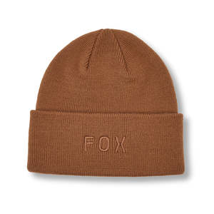 Hats Beanies: FOX WORDMARK BEANIE [WALNUT]