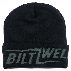 Hats Beanies: BILTWELL WOVEN BOLTS BEANIE [BLACK]