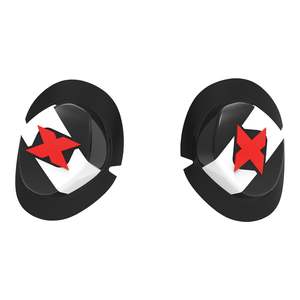 Knee Sliders: Oxford Knee Sliders - White / Black (Pair)