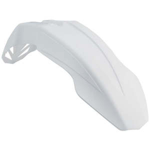 Plastics: FRONT FENDER RTECH WHITE SUPERMOTARD