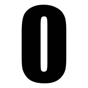 Race Numbers: Whites Race Number - Black #0 (10 Pack)