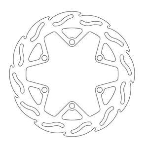 BRAKE DISC FRONT MOTO MASTER FLAME 220MM KAWASAKI KX85 01-ON KX100 88-ON KX112 22-ON
