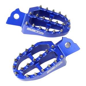 Footpegs Rearsets: Zeta Aluminium Footpegs YZF250-450 / YZ125-250 - Blue