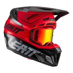 Mxhelmets: Leatt 2022 8.5 Helmet & Goggle Kit - Red / Black
