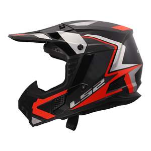 Mxhelmets: LS2 MX706 COZ Frontier II Helmet - Red / Black / Titanium 06