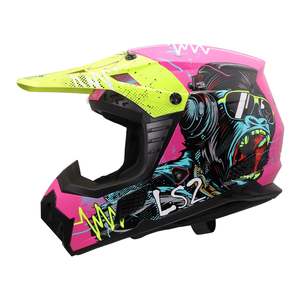 Mxhelmets: LS2 MX706J COZ Junior Gorilla Helmet - Gloss Purple 06