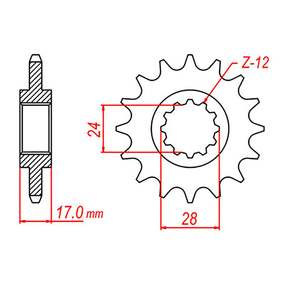 Sprockets: MTX 1371 Steel Front Sprocket #525