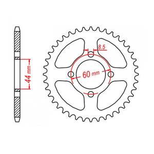 Sprockets: MTX 832 (2) Steel Rear Sprocket #420