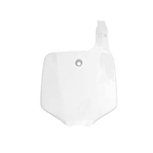 Plastic: NUMBER PLATE RTECH WHITE KAWASAKI KLX110 02-09 KX65 01-ON SUZUKI DRZ110 03-06 RM65 03-06