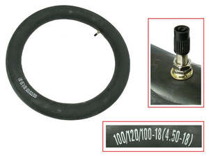 Tubes: HEAVY DUTY TUBE TYRE TECH 100/120/100-18 4.50-18 3MM THICKNESS