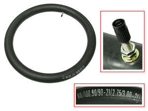 Tubes: TUBE HEAVY DUTY TYRE TECH 80/100,90/90-21 2.75-3.00-21 3MM THICKNESS