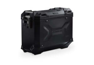 Luggage: SW MOTECH TRAX ADVENTURE SIDE CASE LEFT UNIVERSAL FIT ALUMINUM 37L BLACK