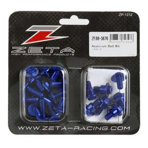 Zeta Aluminum Bolt Set Plastics Yamaha YZ450F '18- 21 pcs - Blue