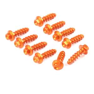 Plastic: Zeta Aluminum Bolt Set for Plastics KTM Tapping Screw 10 pcs