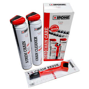 Suzuki Dr100 1989: Road Chain Care Kit - 750ml Cleaner/ 750ml Lube/ Brush IPONE. DG ^ (800736)
