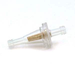Small 1/4 inch In-Line Fuel Filter w/ Porous Bronze Visu ^ (PEF701)