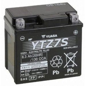 Adly Gta50 2017: YTZ7S Non-DG Factory Sealed Battery Japan Yuasa ^ (YTZ7SJ)