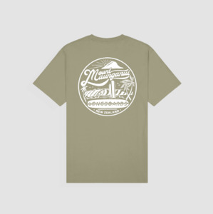 Mens Surf Shirt: Mount Retro - Washed Olive