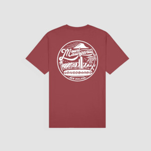 Mens Surf Shirt: Mount Retro - Vintage Brick
