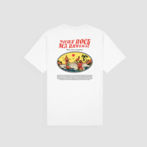 Surf Rock Vintage Tee - White