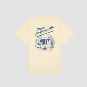 Mens Surf Shirt: Longboards Store Tee - Natural