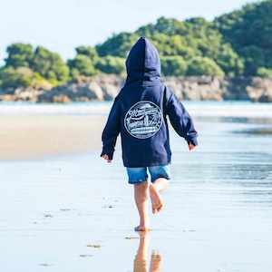 Kids Tees: Kids Navy Surf Hoodie