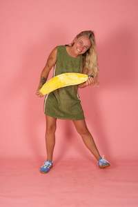 Sporty Terry Dress - Olive