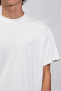Mens Tops: Palm Basic Tee - White