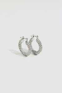 Jewellery: Luna Hoop Earrings - Silver