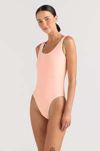 Womens Swimwear: Poolside Scoop One Piece - Mimosa
