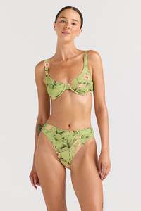 Womens Swimwear: Tropico High Cut Band Bottom - Margarita