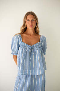 Womens Tops: Ava Blouse - Sailor Stripe