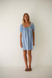 Ava Dress - Sailor Stripe Hemp