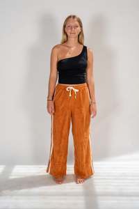 Terry Towelling Pants - Rust